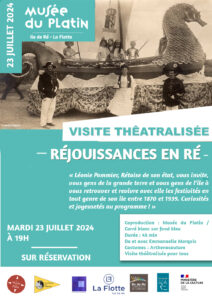 Visite théâtralisée "Réjouissances en Ré" - mardi 23 juillet